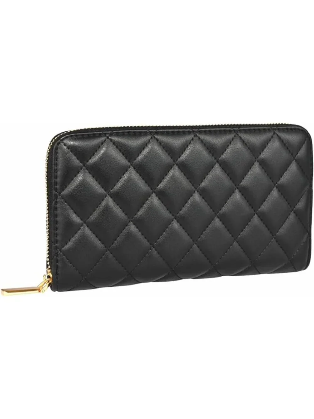 Stylish Leather Zip Around Travel Wallet | Large Capacity Card Holder & Phone